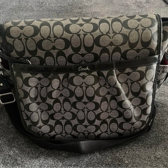 Coach Black and Gray Messenger Bag - Picture 1 of 8